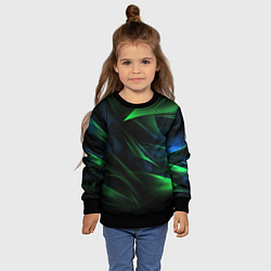 Свитшот детский Dark green background, цвет: 3D-черный — фото 2