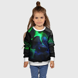 Свитшот детский Неоновая лава из плит, цвет: 3D-белый — фото 2