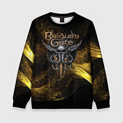 Детский свитшот Baldurs Gate 3 logo gold black