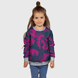 Свитшот детский Спортивный паттерн камуфляж, цвет: 3D-меланж — фото 2