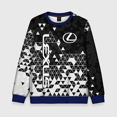 Детский свитшот Лексус - распад / 3D-Синий – фото 1