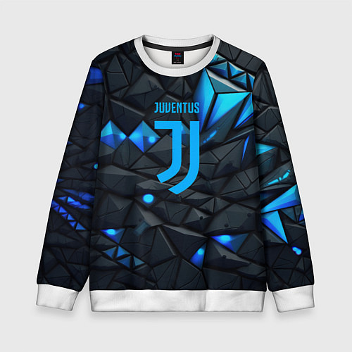 Детский свитшот Blue logo Juventus / 3D-Белый – фото 1