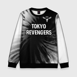 Детский свитшот Tokyo Revengers glitch на темном фоне: символ свер