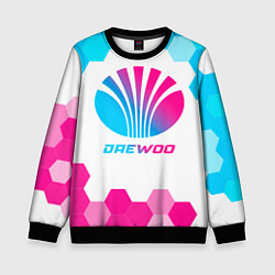 Свитшот детский Daewoo neon gradient style, цвет: 3D-черный