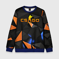 Свитшот детский CSGO orange style, цвет: 3D-синий