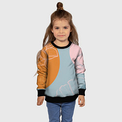 Свитшот детский Минималистичный лотос, цвет: 3D-черный — фото 2