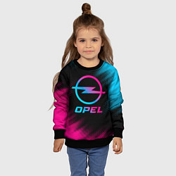 Свитшот детский Opel - neon gradient, цвет: 3D-черный — фото 2