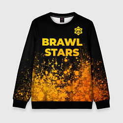 Детский свитшот Brawl Stars - gold gradient: символ сверху