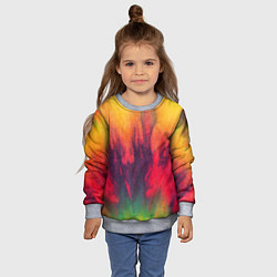 Свитшот детский Огненный тай дай, цвет: 3D-меланж — фото 2