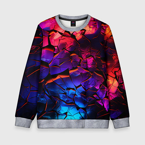 Детский свитшот Светящаяся Земля / 3D-Меланж – фото 1