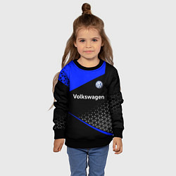 Свитшот детский Фольцваген - blue uniform, цвет: 3D-черный — фото 2