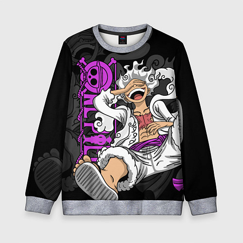 Детский свитшот One piece - Gear 5- purple / 3D-Меланж – фото 1