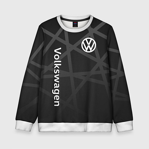 Детский свитшот Volkswagen - classic black / 3D-Белый – фото 1