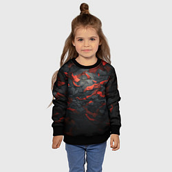 Свитшот детский Затухающий камуфляж, цвет: 3D-черный — фото 2