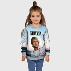 Свитшот детский Тру фанат Nirvana, цвет: 3D-меланж — фото 2