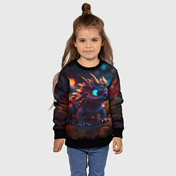 Свитшот детский Дракончик и осень, цвет: 3D-черный — фото 2