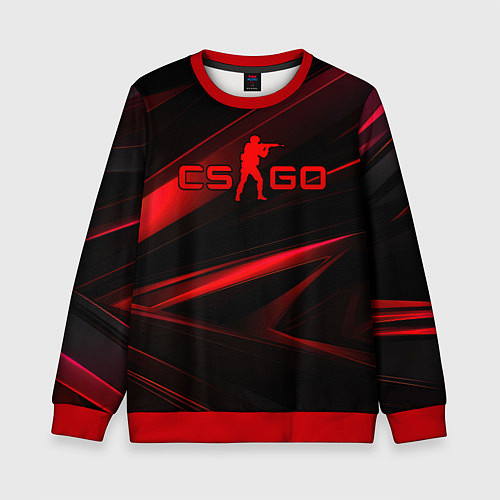 Детский свитшот CSGO red black logo / 3D-Красный – фото 1