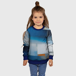 Свитшот детский Синяя палитра, цвет: 3D-синий — фото 2