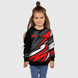 Свитшот детский Kawasaki - red uniform, цвет: 3D-черный — фото 2