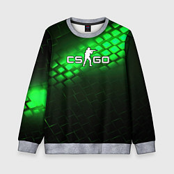 Свитшот детский CSGO green light logo, цвет: 3D-меланж