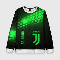Детский свитшот Juventus green logo neon