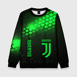 Свитшот детский Juventus green logo neon, цвет: 3D-черный