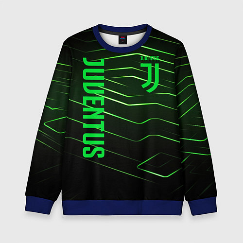 Детский свитшот Juventus 2 green logo / 3D-Синий – фото 1