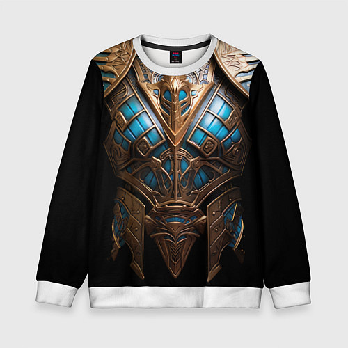 Детский свитшот Золотой египетский доспех фараона / 3D-Белый – фото 1