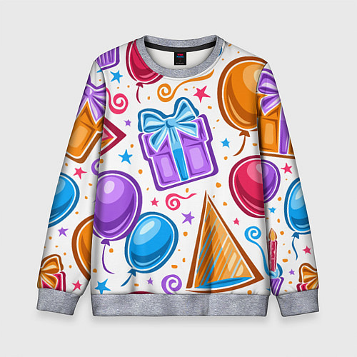 Детский свитшот Вечеринка / 3D-Меланж – фото 1