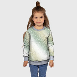 Свитшот детский Абстрактный бежево-зелёный, цвет: 3D-меланж — фото 2