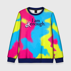 Свитшот детский I Am Kenough Tie-Dye, цвет: 3D-синий