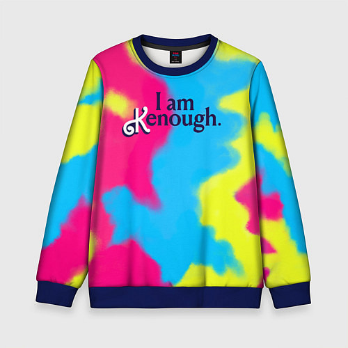 Детский свитшот I Am Kenough Tie-Dye / 3D-Синий – фото 1