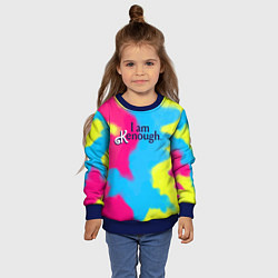 Свитшот детский I Am Kenough Tie-Dye, цвет: 3D-синий — фото 2