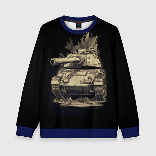 Детский свитшот Русский танк т54 / 3D-Синий – фото 1