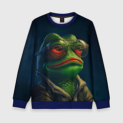 Свитшот детский Pepe frog, цвет: 3D-синий