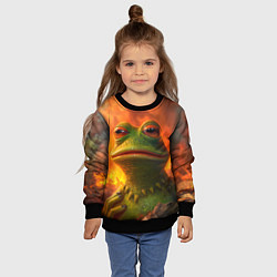 Свитшот детский Пепе в огне, цвет: 3D-черный — фото 2