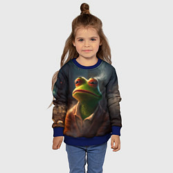 Свитшот детский Frog Pepe, цвет: 3D-синий — фото 2