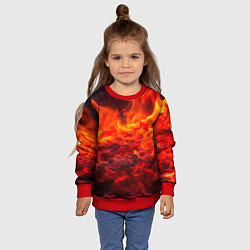 Свитшот детский Магма, цвет: 3D-красный — фото 2
