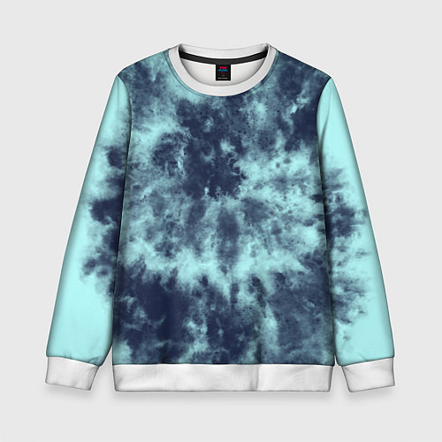 Детский свитшот Tie-Dye дизайн / 3D-Белый – фото 1