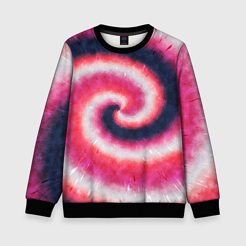 Детский свитшот Tie-Dye дизайн / 3D-Черный – фото 1