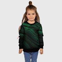 Свитшот детский Dark green texture, цвет: 3D-черный — фото 2