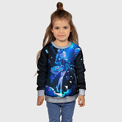 Свитшот детский Фурина Геншин Импакт, цвет: 3D-меланж — фото 2