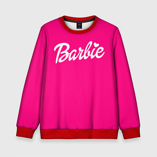 Детский свитшот Барби розовая / 3D-Красный – фото 1