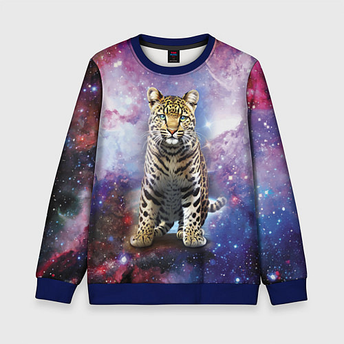Детский свитшот Space leopard / 3D-Синий – фото 1