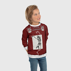 Свитшот детский Choose happiness, цвет: 3D-белый — фото 2