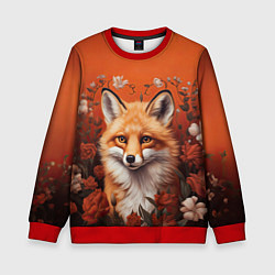 Свитшот детский Рыжий лисёнок, цвет: 3D-красный