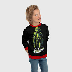 Свитшот детский Fallout green, цвет: 3D-красный — фото 2