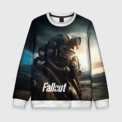 Свитшот детский Fallout man game, цвет: 3D-белый