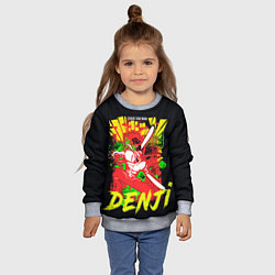 Свитшот детский Человек-бензопила - поп арт, цвет: 3D-меланж — фото 2
