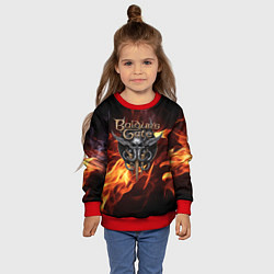 Свитшот детский Baldurs Gate 3 fire, цвет: 3D-красный — фото 2